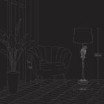 Floor Lamp Parrot Tammy Gold-Turquoise