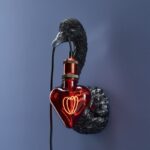 Swan Petra Black Wall Lamp — decorative wall light animal lamp with sculptural swan design | Lume Art Gallery