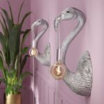 Flamingo Tiffany Wall Lamp Silver