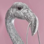 Flamingo Tiffany Wall Lamp Silver