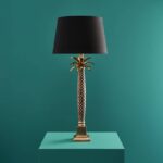 Palm Tree Table Lamp Gold Black — a perfect deco art lamp for modern living room lamps | Lume Art Gallery