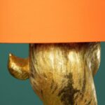 Table Lamp Rabbit Hiding Bunny Gold-Orange