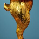 Table Lamp Rabbit Hiding Bunny Gold-Black