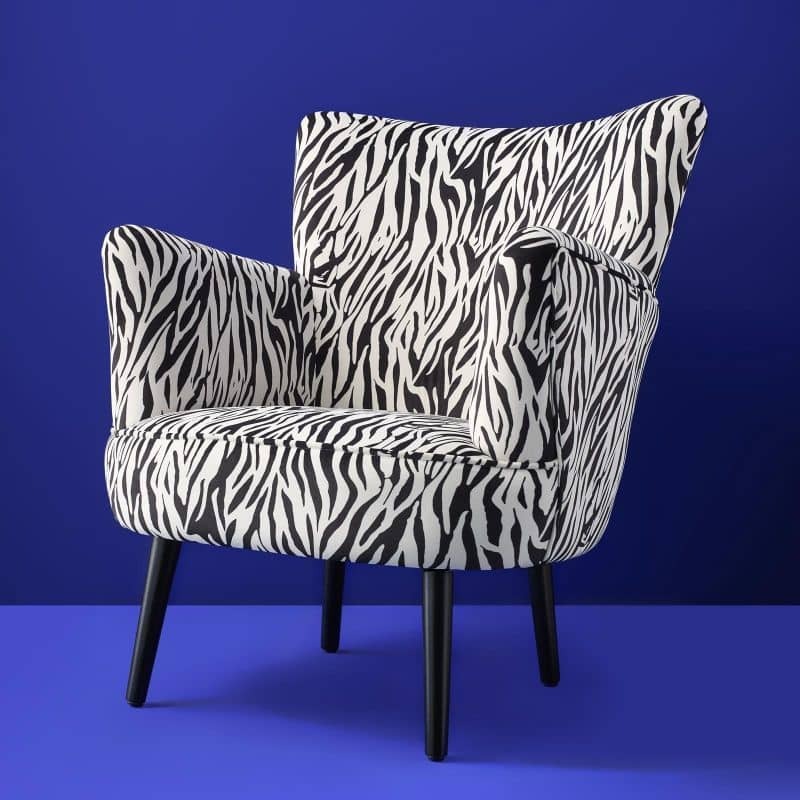 d5 Armchair Zebra Black-White