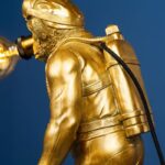 Table Lamp Monkey Diver Dan Gold
