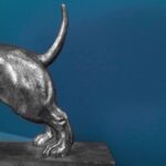 Table Lamp Dog Frank Silver-Grey