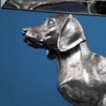Table Lamp Dog Frank Silver-Grey