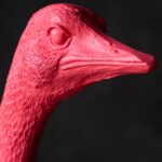 FABULOUS PINK OSTRICH FLOOR LAMP