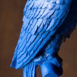 BOLD BLUE PARROT FLOOR LAMP WITH SHADE