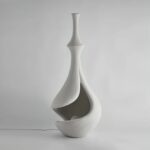 Sere Vase Floor Lamp, with organic branch detail — unique floor entryway lamp and also for living room and modern home decor by Lume Art Gallery