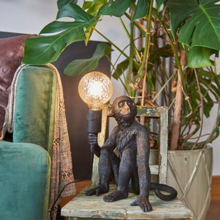 GEORGE MONKEY TABLE LAMP IN BLACK