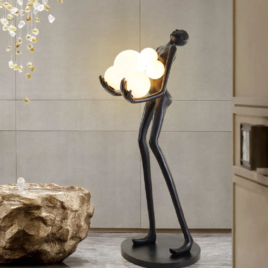 1 71 BLACK NOVELTY FLOOR LAMP