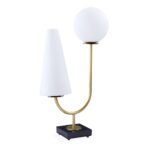 PARADISO TABLE LAMP BRASS AND BLACK MARBLE