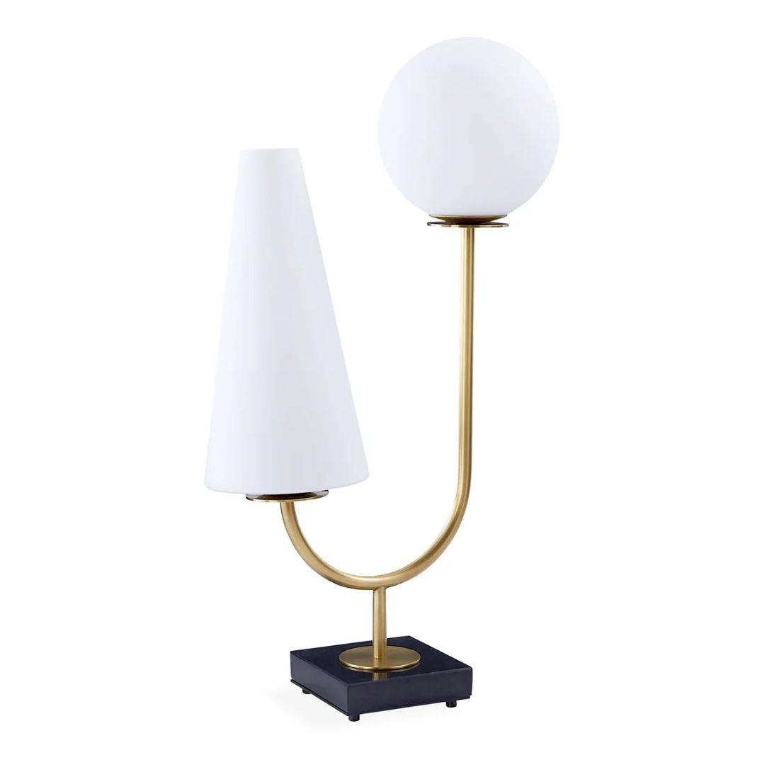 1 PARADISO TABLE LAMP BRASS AND BLACK MARBLE