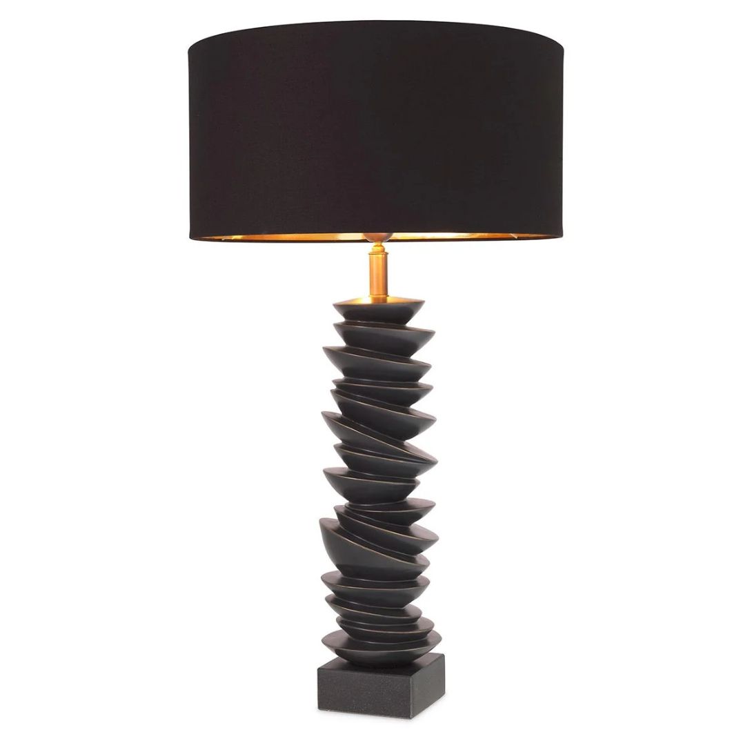 1 LORIEUX TABLE LAMP BRONZE FINISH WITH SHADE