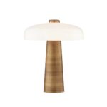 LUSH 1 LIGHT TABLE LAMP PATINA BRASS
