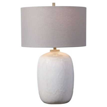 WINTERSCAPE GLAZE TABLE LAMP WHITE