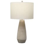 VOLTERRA TABLE LAMP TAUPE GREY