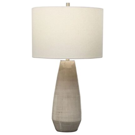 VOLTERRA TABLE LAMP TAUPE GREY