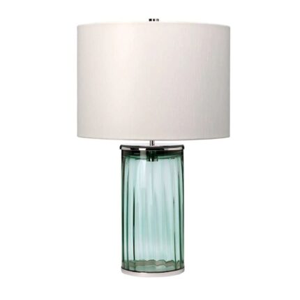 RENO TABLE LAMP GREEN POLISHED NICKEL