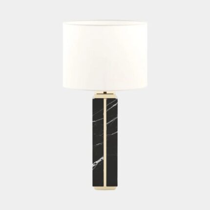 NERO MARQUINA POLISHED MARBLE TABLE LAMP