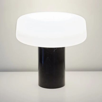 TERENCE WOODGATE SOLID TABLE LIGHT NERO MARQUINA MARBLE