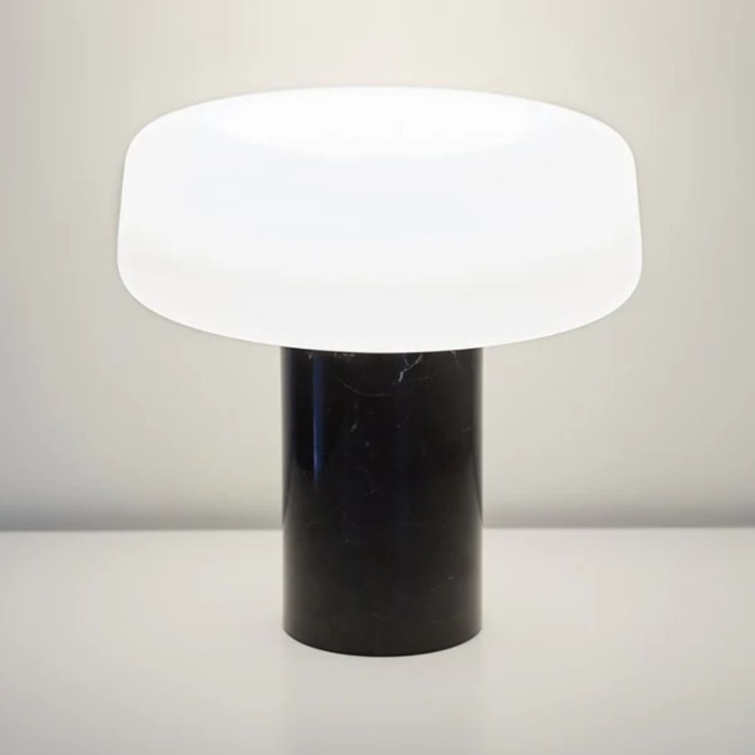 1 TERENCE WOODGATE SOLID TABLE LIGHT NERO MARQUINA MARBLE