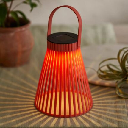 CONE SOLAR LANTERN RED