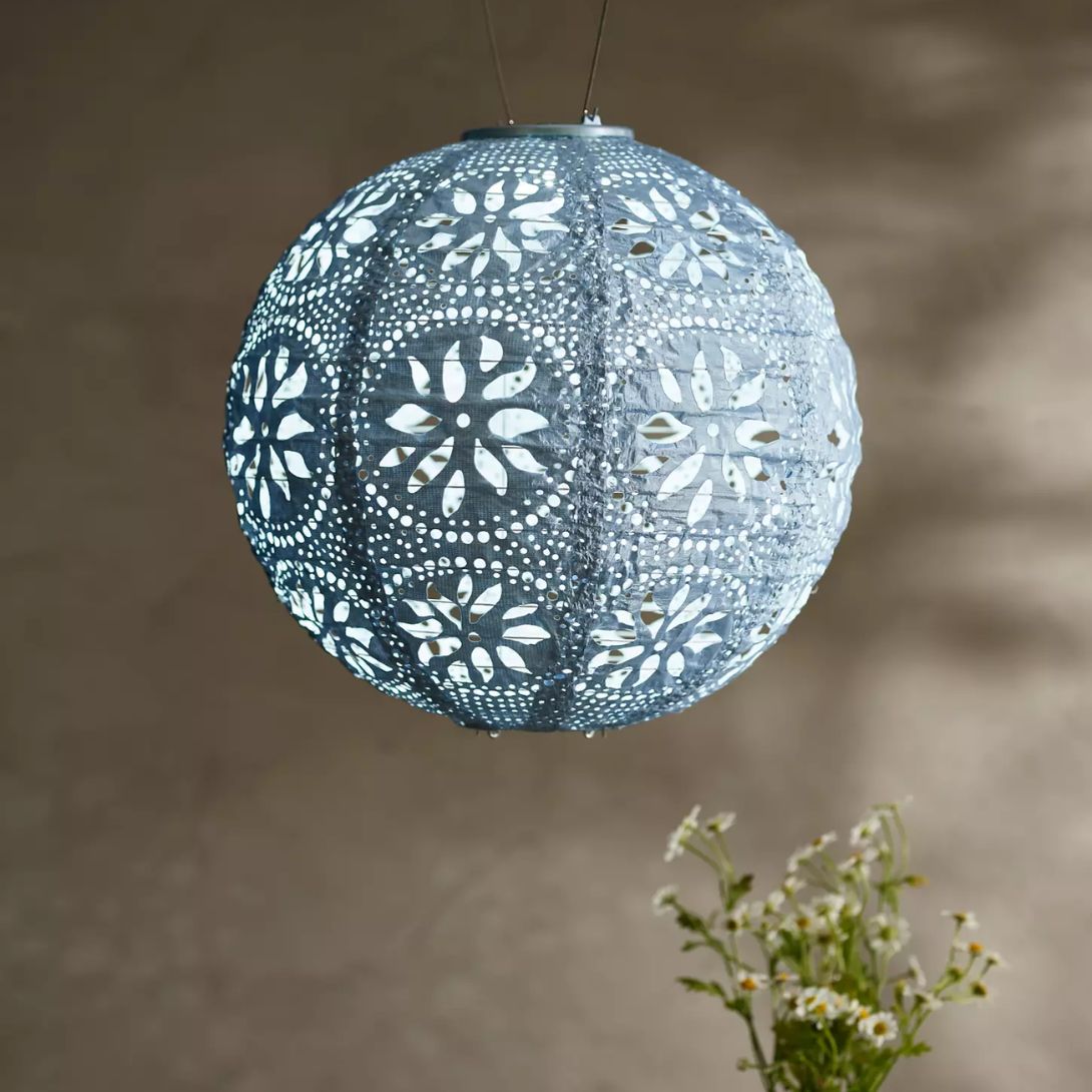 1 BLUE GLOBE SOLAR LANTERN