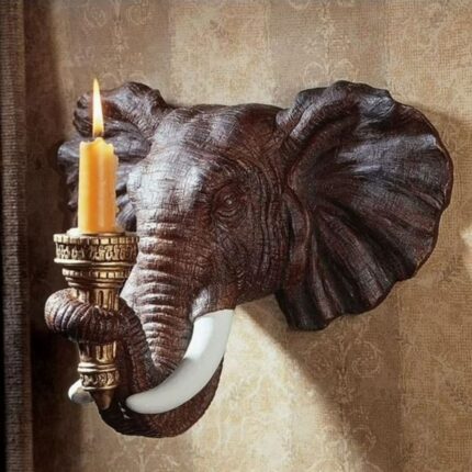 Elephant Wall Sculpture — African-inspired art sculptures and living room modern wall decor and farmhouse living room interiors