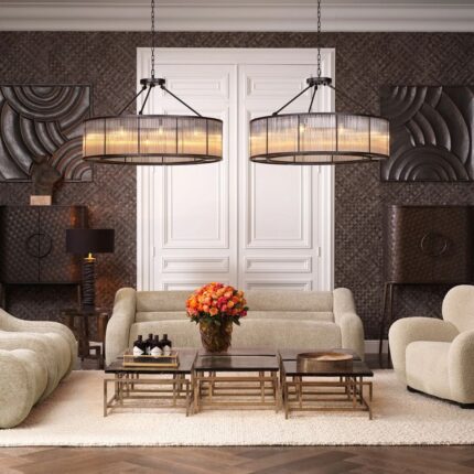 LORIEUX TABLE LAMP BRONZE FINISH WITH SHADE