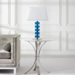 MONACO TABLE LAMP TURQUOISE AND WHITE