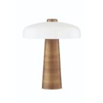 LUSH 1 LIGHT TABLE LAMP PATINA BRASS