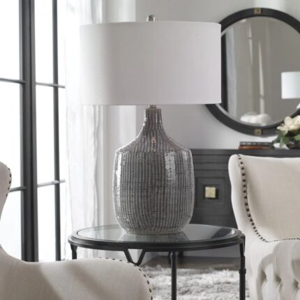 FELIPE TABLE LAMP DISTRESSED GREY