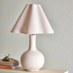 HEIDE TABLE LAMP WHITE STONEWARE