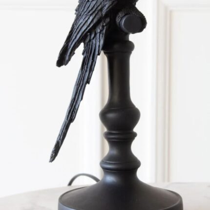 BLACK PARROT TABLE LAMP WITH LAMP SHADE