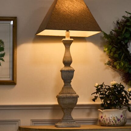 BIRCHWOOD PILLAR TABLE LAMP