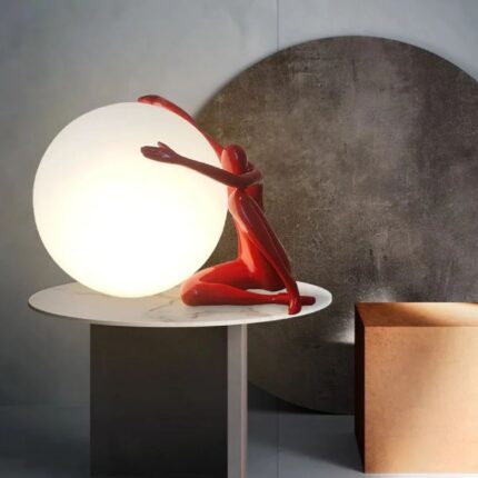 NOVELLA 14 NOVELTY TABLE LAMP RED