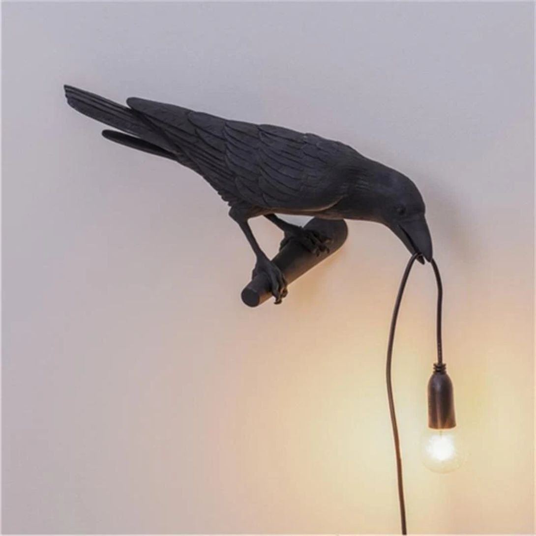 3 UNIQUE LED BIRD LAMP AND DECOR YEDWO HOME BLACK WALL LAMP RIGHT