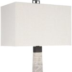 BLACK LABEL SPIRE BUFFET MARBLE LAMP RUSTIC GRAY STONE/BRONZE