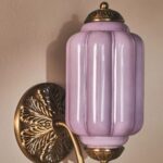 THE ELOISE SCALLOP MILK GLASS SCONCE WALL LIGHT LAVENDER