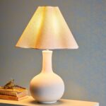 HEIDE TABLE LAMP WHITE STONEWARE