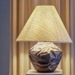 CAROLLA BROWN STONEWARE TABLE LAMP