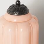 THE ELOISE SCALLOP MILK GLASS TABLE LAMP PINK