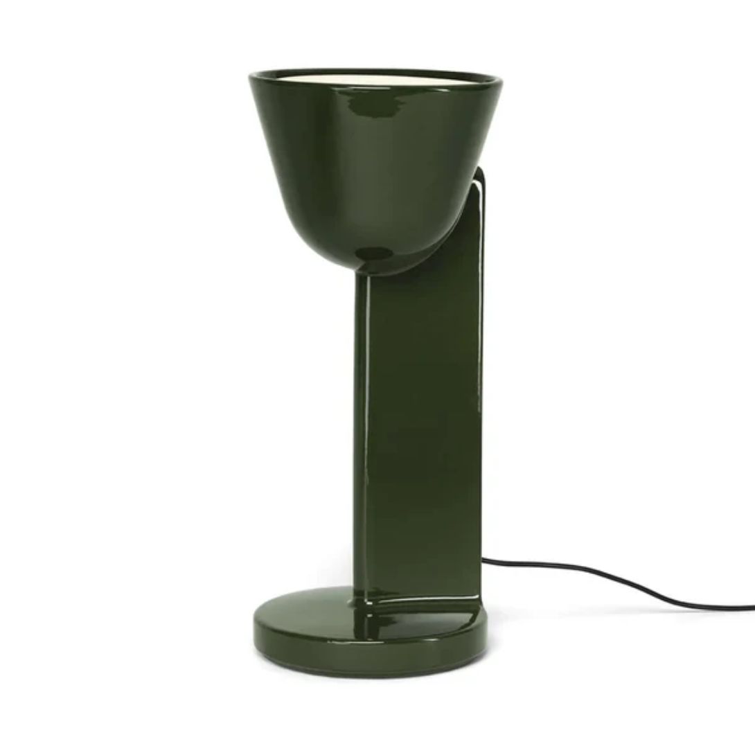 3 FLOS CERAMIQUE TABLE LAMP UP MOSS GREEN