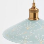 PAINTED LEAF GLASS PENDANT SKY