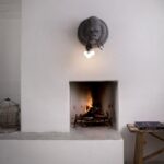 KARMAN UGO RILLA MATT GREY CERAMIC WALL LIGHT