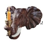 DESIGN TOSCANO ELEPHANT SCULPTURAL WALL SCONCE