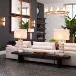 NEWALL TABLE LAMP ALABASTER WITH SHADE