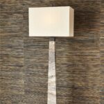 BLACK LABEL SPIRE BUFFET MARBLE LAMP RUSTIC GRAY STONE/BRONZE
